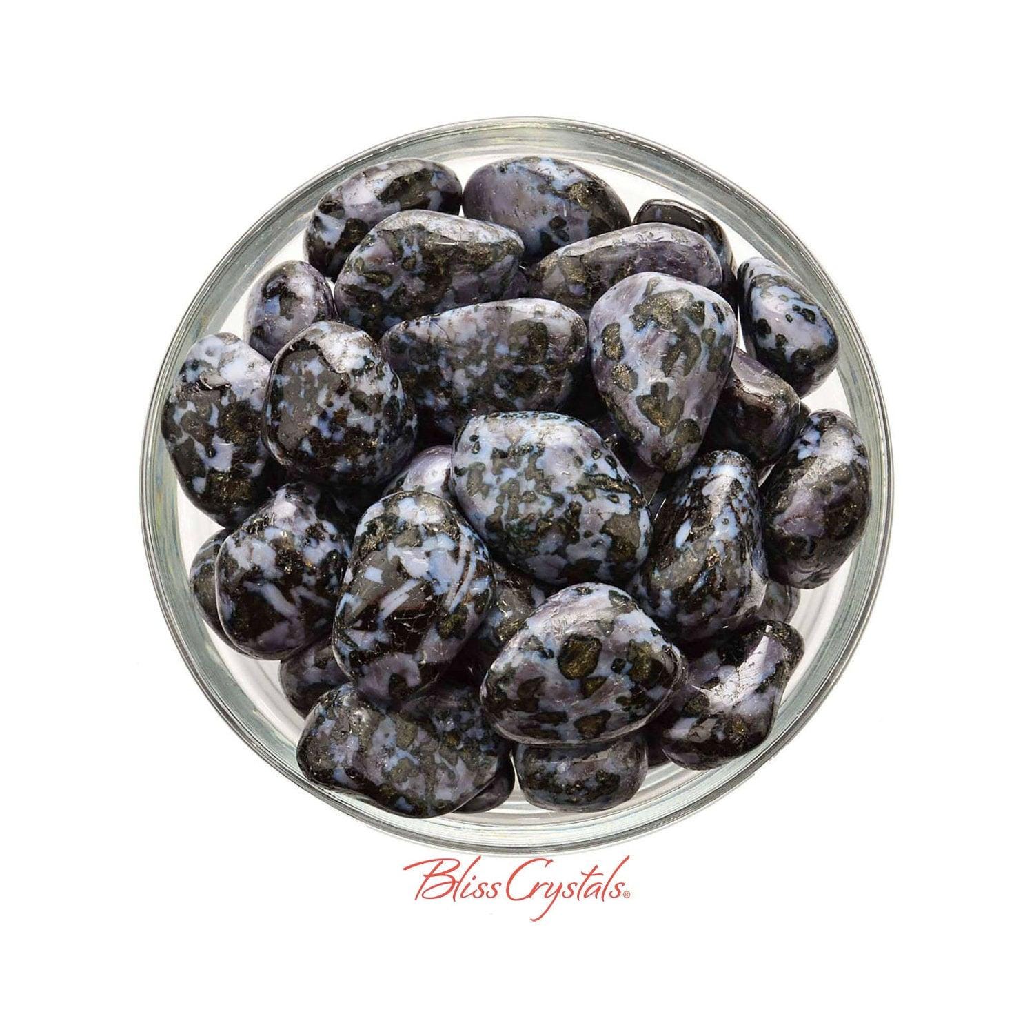 Merlinite Mystic Tumbled Stone Psilomelane Gabbro #mm01
