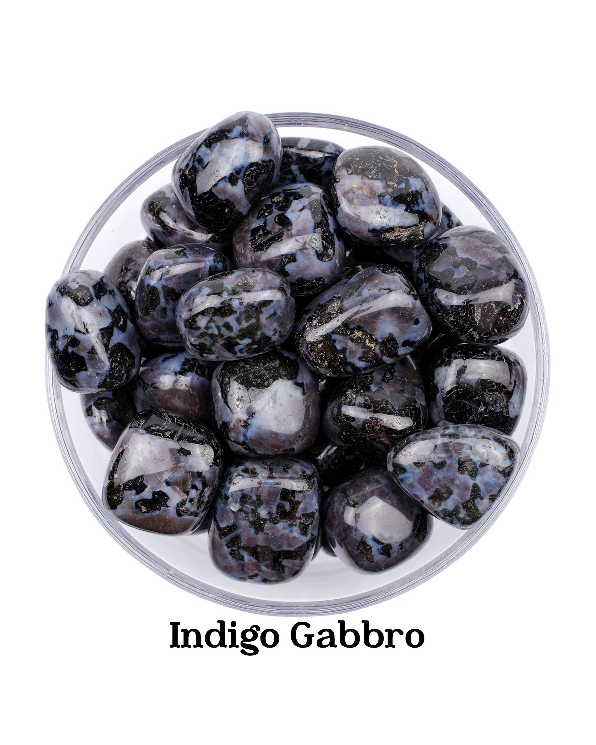 Indigo Gabbro Tumbled Stone, Mystic Merlinite Crystal, Magic And Altar Ritual Healing