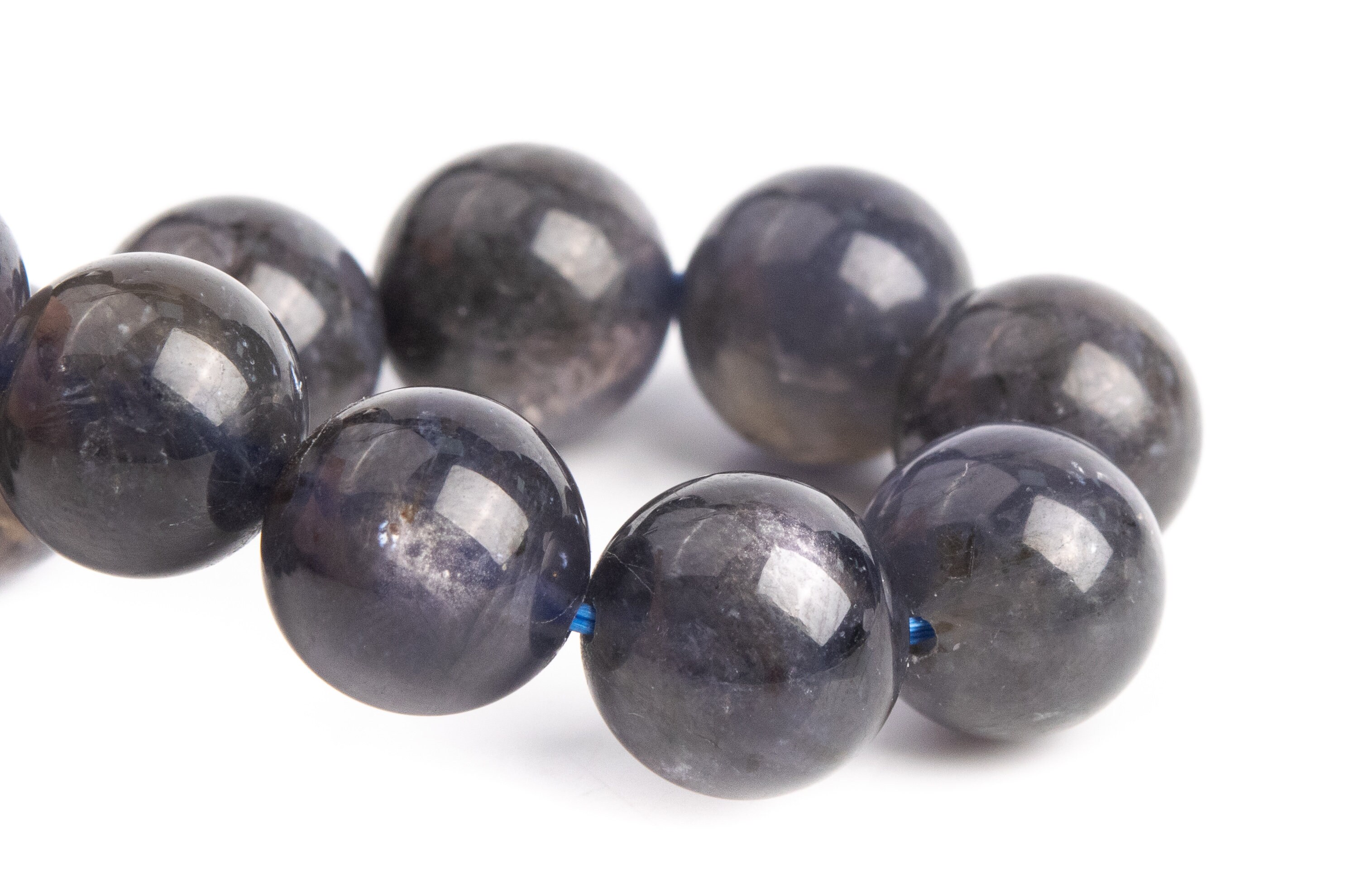 10-11mm Iolite Beads Gary Purple Bracelet Grade Aa+ Genuine Natural Round Gemstone 8" (121308h-3686) 10-11mm Iolite Beads Gary Purple Bracelet Grade Aa+ Genuine Natural Round Gemstone 8" (121308h-3686)