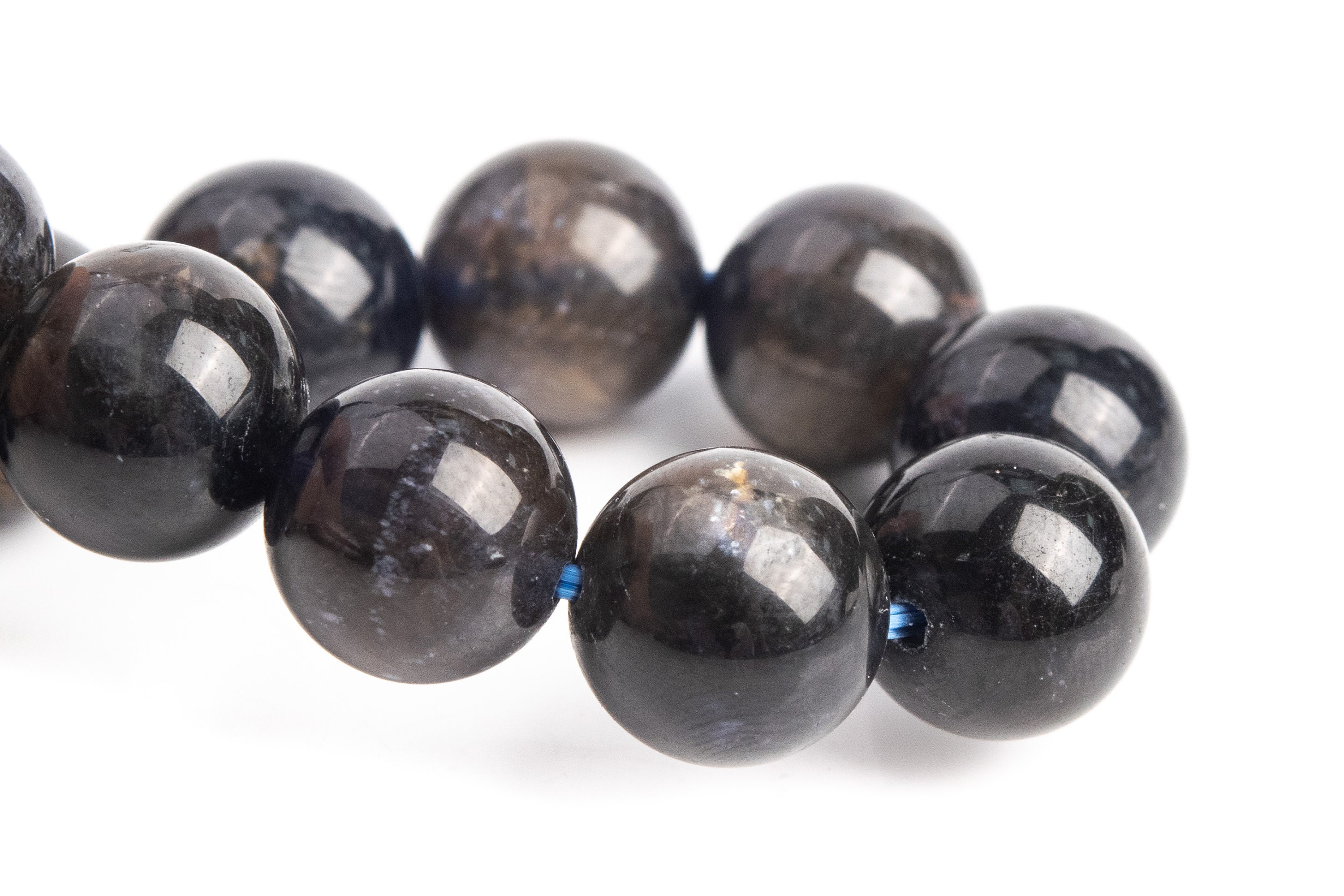 10mm Iolite Beads Black Purple Bracelet Grade Aaa Genuine Natural Round Gemstone 7.5" (121231h-3107) 10mm Iolite Beads Black Purple Bracelet Grade Aaa Genuine Natural Round Gemstone 7.5" (121231h-3107)
