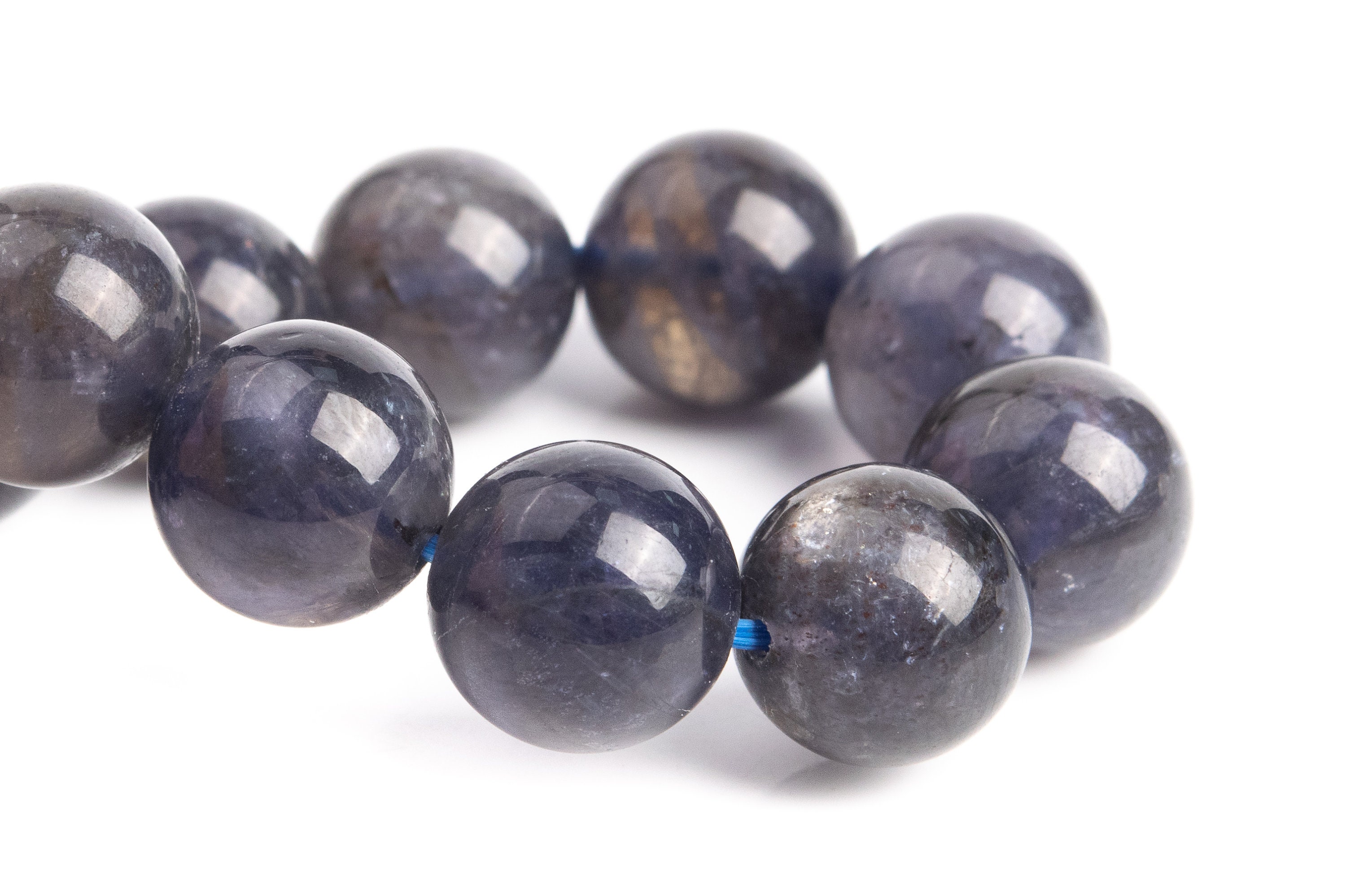 10mm Iolite Beads Deep Gray Purple Bracelet Grade Aa+ Genuine Natural Round Gemstone 7.5" (121305h-3686) 10mm Iolite Beads Deep Gray Purple Bracelet Grade Aa+ Genuine Natural Round Gemstone 7.5" (121305h-3686)