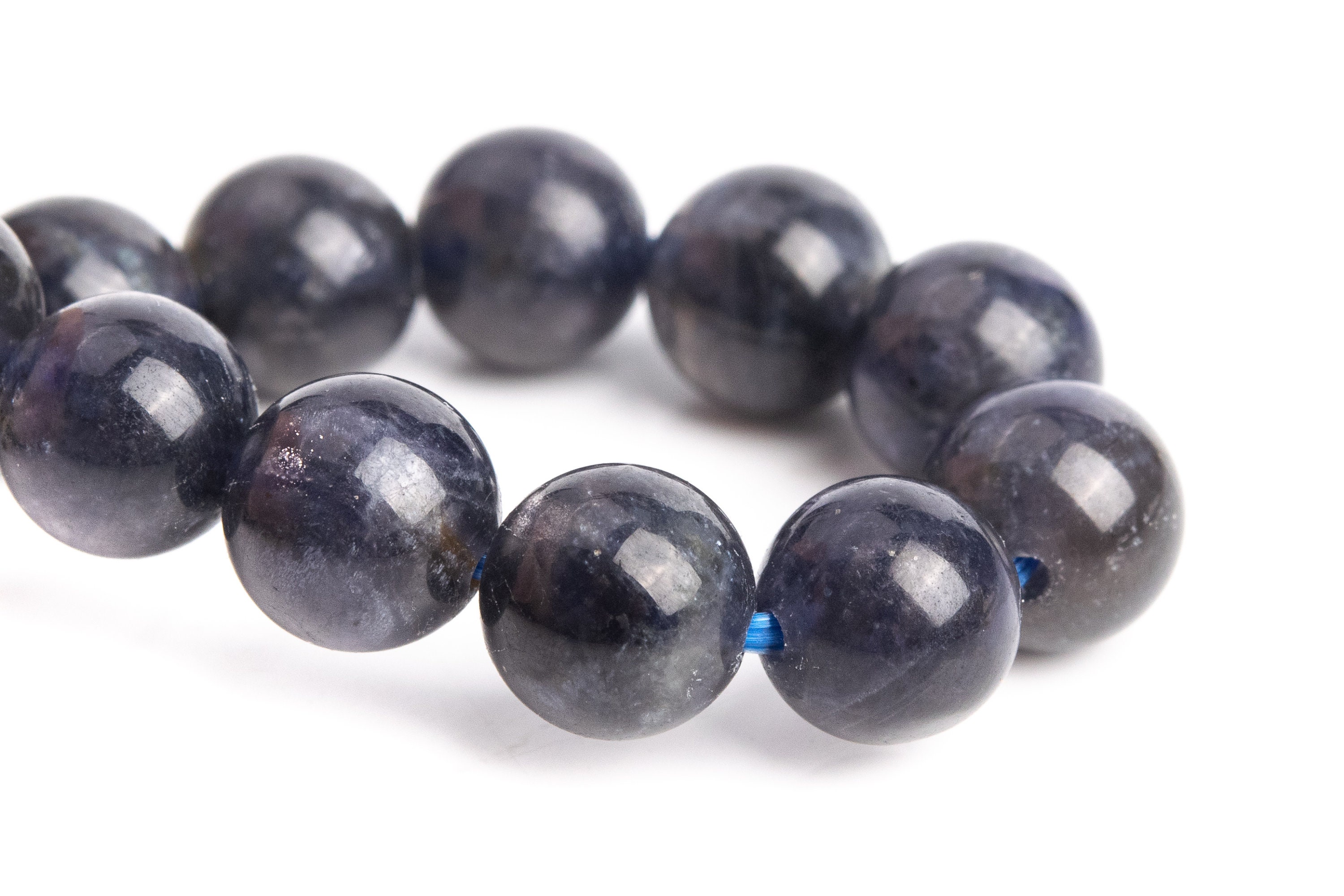 7mm Iolite Beads Black Purple Bracelet Grade Aaa Genuine Natural Round Gemstone 6.5" (121257h-3450) 7mm Iolite Beads Black Purple Bracelet Grade Aaa Genuine Natural Round Gemstone 6.5" (121257h-3450)