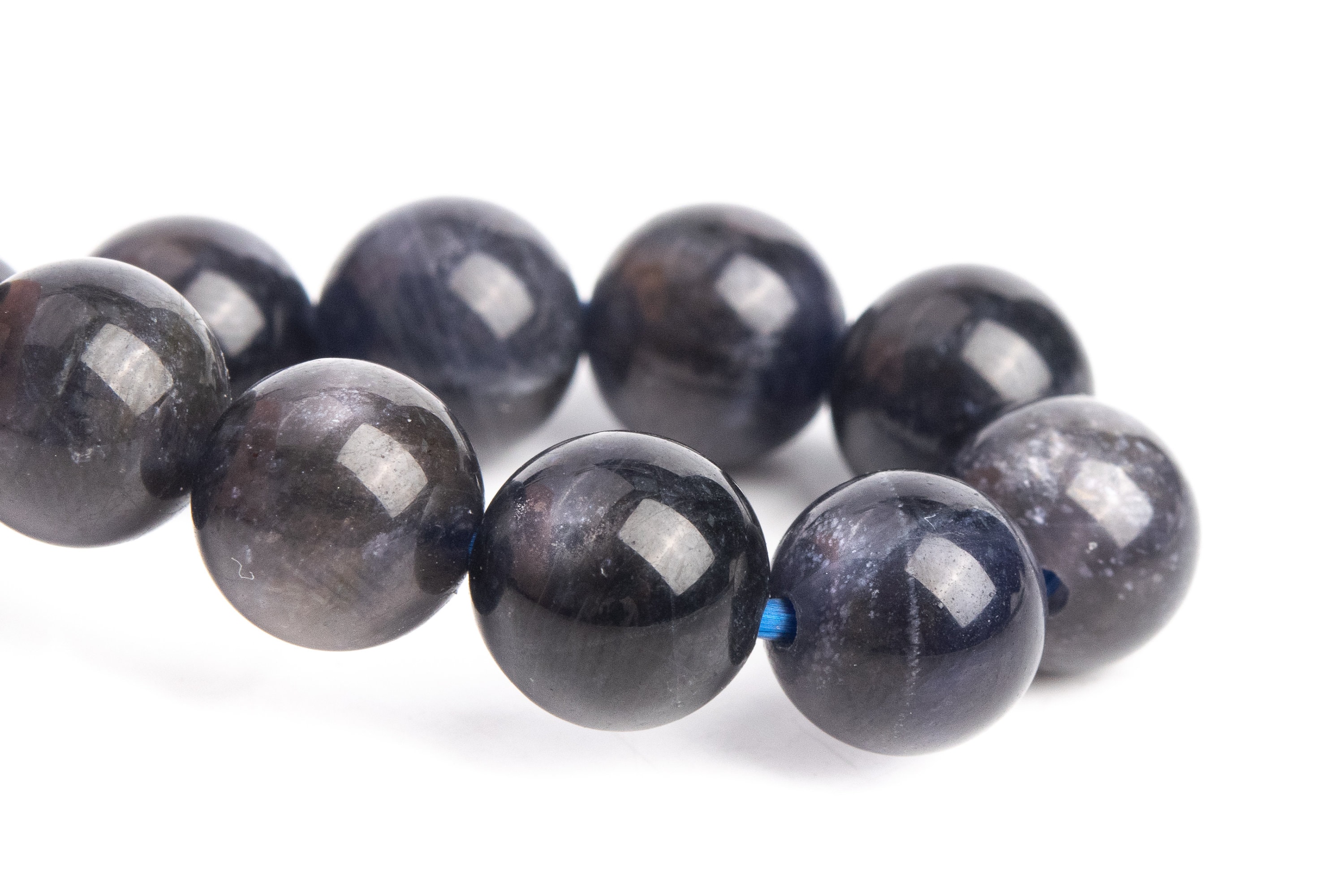 8mm Iolite Beads Black Purple Bracelet Grade Aa+ Genuine Natural Round Gemstone 7" (121278h-3450) 8mm Iolite Beads Black Purple Bracelet Grade Aa+ Genuine Natural Round Gemstone 7" (121278h-3450)