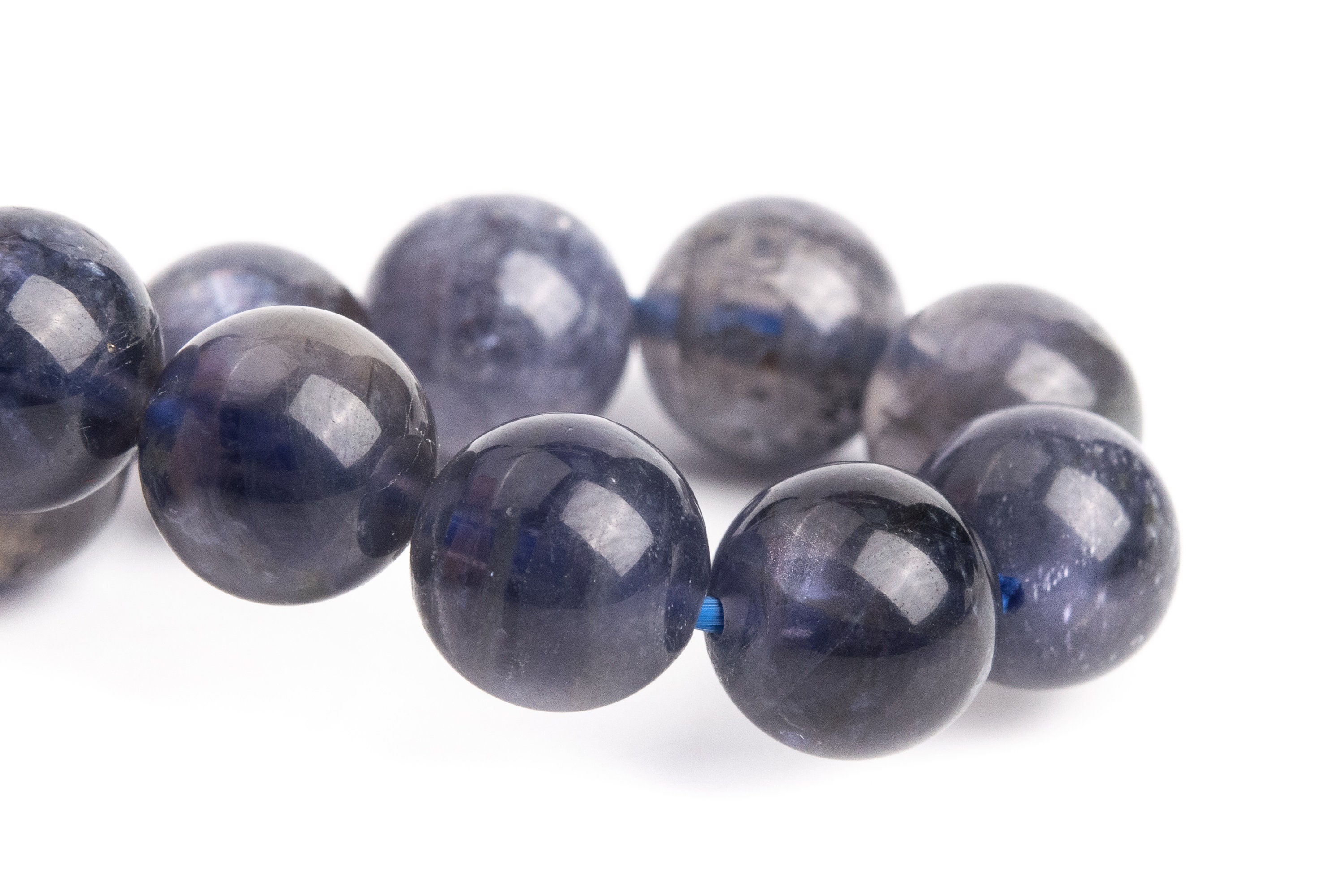 9mm Iolite Beads Deep Gray Purple Bracelet Grade Aaa Genuine Natural Round Gemstone 7" (121214h-3107) 9mm Iolite Beads Deep Gray Purple Bracelet Grade Aaa Genuine Natural Round Gemstone 7" (121214h-3107)
