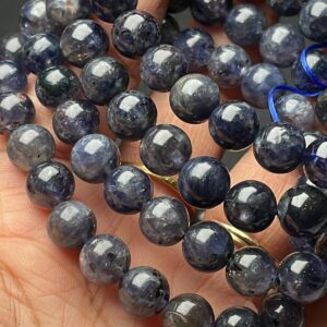 Natural Blue Iolite Beaded Bracelets 8.5 mm Beads Iolite Beads For Jewelry Making Bracelets For Gift