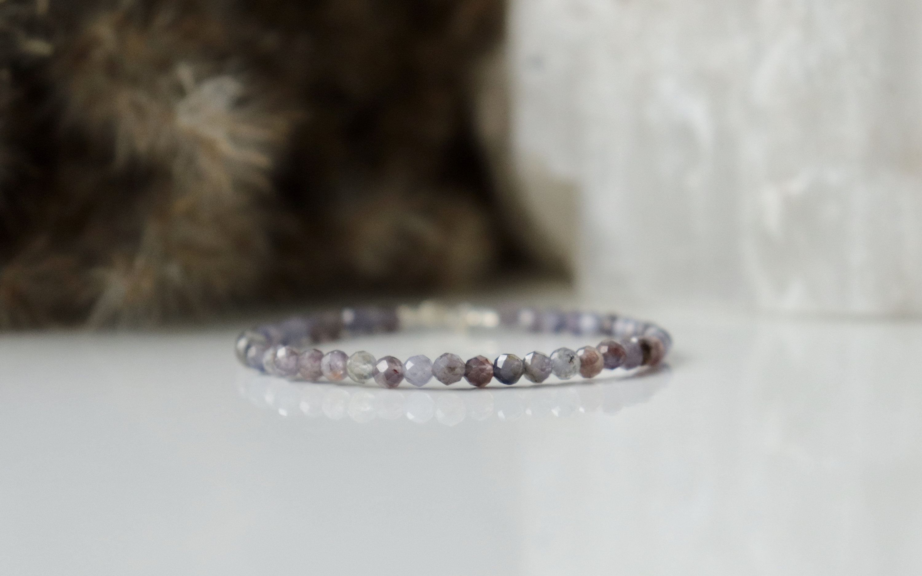 Natural Iolite Bracelet, Crystal Beaded Bracelet, Dainty Bracelet; Third Eye Chakra Jewelry, Intuition · Clarity · Confidence Natural Iolite Bracelet, Crystal Beaded Bracelet, Dainty Bracelet; Third Eye Chakra Jewelry, Intuition · Clarity · Confidence