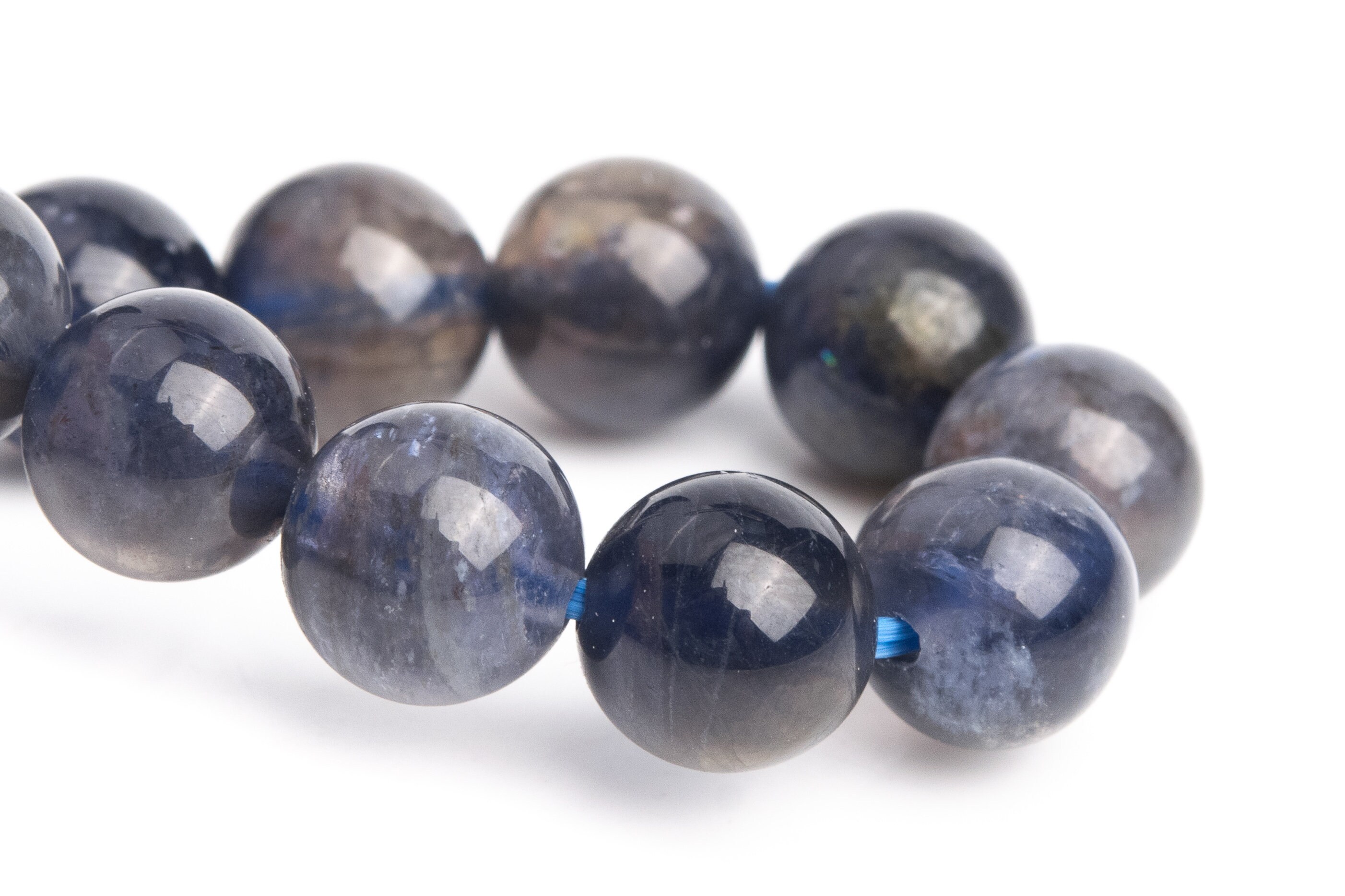 Only One 7-8mm Iolite Beads Gray Blue Bracelet Grade Aa+ Genuine Natural Round Gemstone 6" (121188h-3104) Only One 7-8mm Iolite Beads Gray Blue Bracelet Grade Aa+ Genuine Natural Round Gemstone 6" (121188h-3104)
