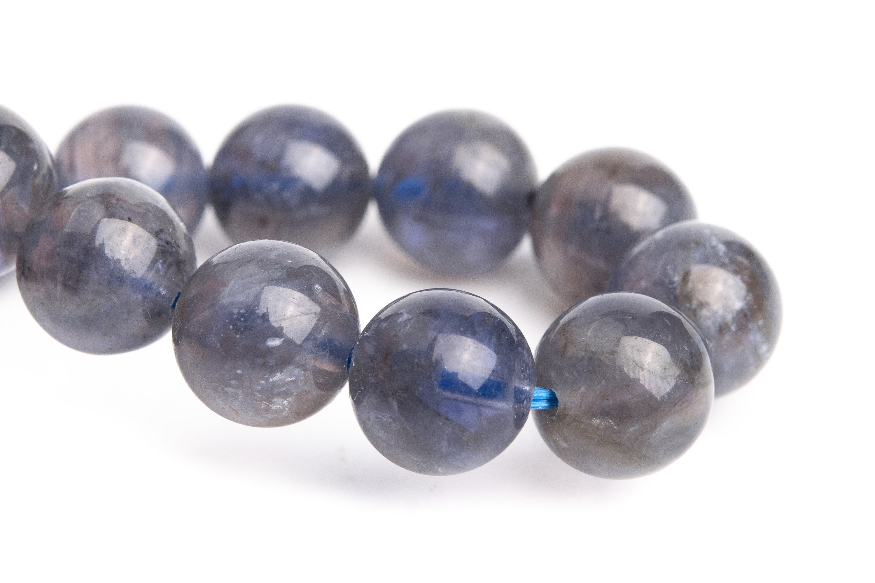 Only One 8-9mm Iolite Beads Gray Blue Bracelet Grade Aa+ Genuine Natural Round Gemstone 6" (121195h-3104) Only One 8-9mm Iolite Beads Gray Blue Bracelet Grade Aa+ Genuine Natural Round Gemstone 6" (121195h-3104)