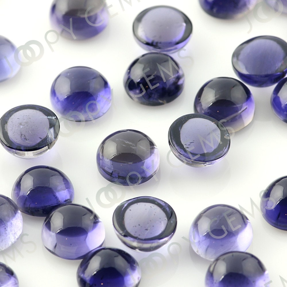 Iolite Cabochon 8mm Round - Per Stone