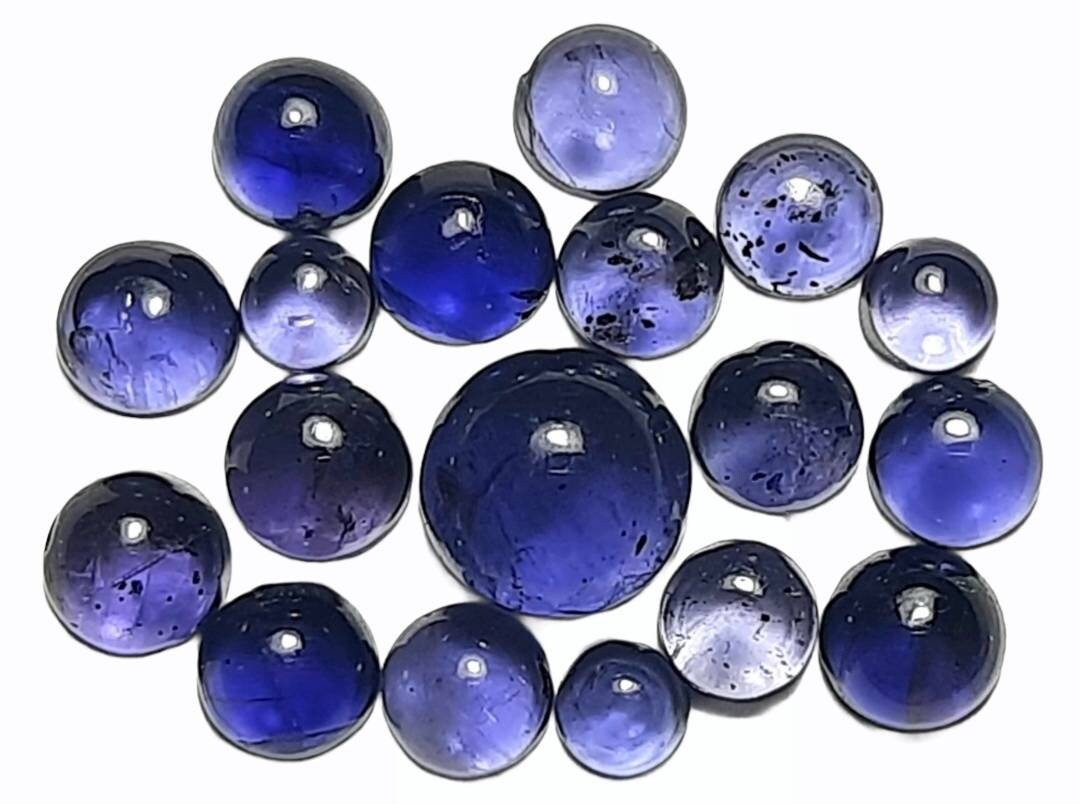 Iolite Round Cabochon:natural Iolite Gemstone (2x2mm 7x7 Mm)jewelry,astrology,meditation,protection,spiritual,anniversarygift,crystalhealing Iolite Round Cabochon:natural Iolite Gemstone (2x2mm 7x7 Mm)jewelry,astrology,meditation,protection,spiritual,anniversarygift,crystalhealing