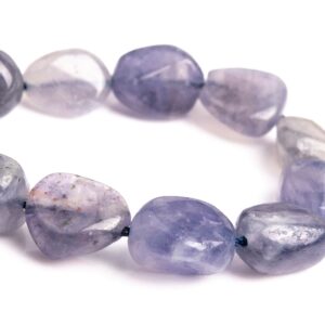 8-10mm Light Color Iolite Beads Pebble Nugget Grade A Genuine Natural Gemstone Half Strand Loose Beads 7.5" Bulk Lot Options (108034h-2618)