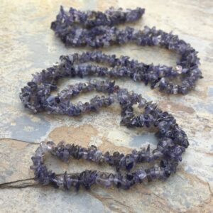 Iolite Chip Beads, 34 Inch Strand, 4 To 5mm Approx.