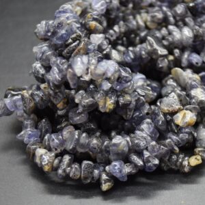 Iolite Gemstone Chips Nuggets Beads - 5mm - 8mm, 32" Strand