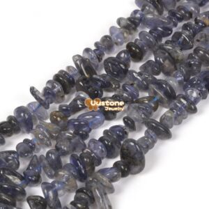 Natural Iolite Freedom Chips Loose Beads 5-12mm for Jewelry Making DIY Handmade Craft 16 inch