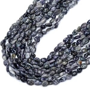 Natural Iolite Gemstone Pebble Nugget 8-9mm 8-10mm Loose Beads Bulk Lot 1,2,6,12 And 50 (d413)