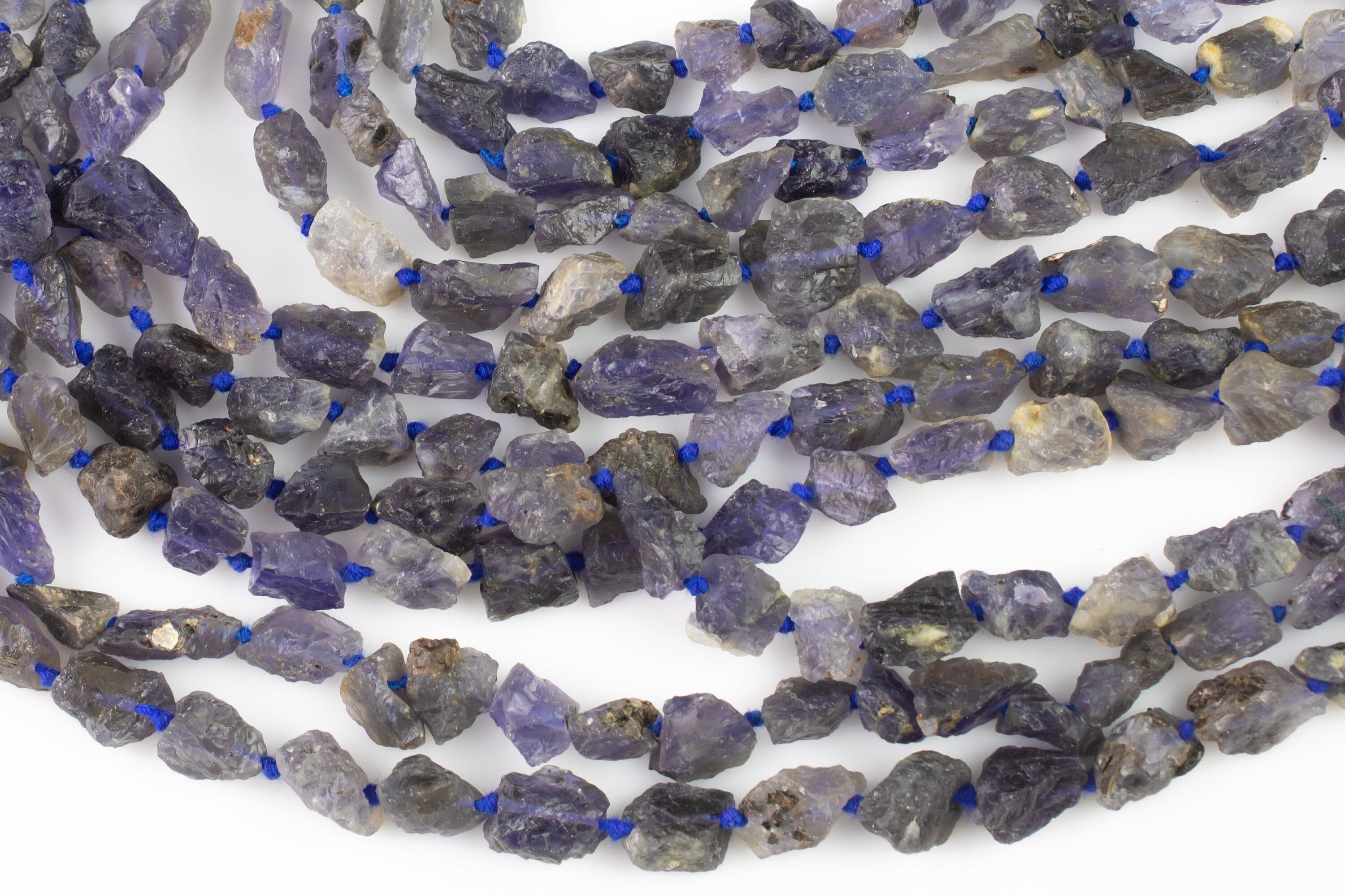 Natural New Organic Cut Matte Rough Raw Unpolished Iolite Cordierite Nugget Beads 15.5" Strand Gemstone Beads Natural New Organic Cut Matte Rough Raw Unpolished Iolite Cordierite Nugget Beads 15.5" Strand Gemstone Beads