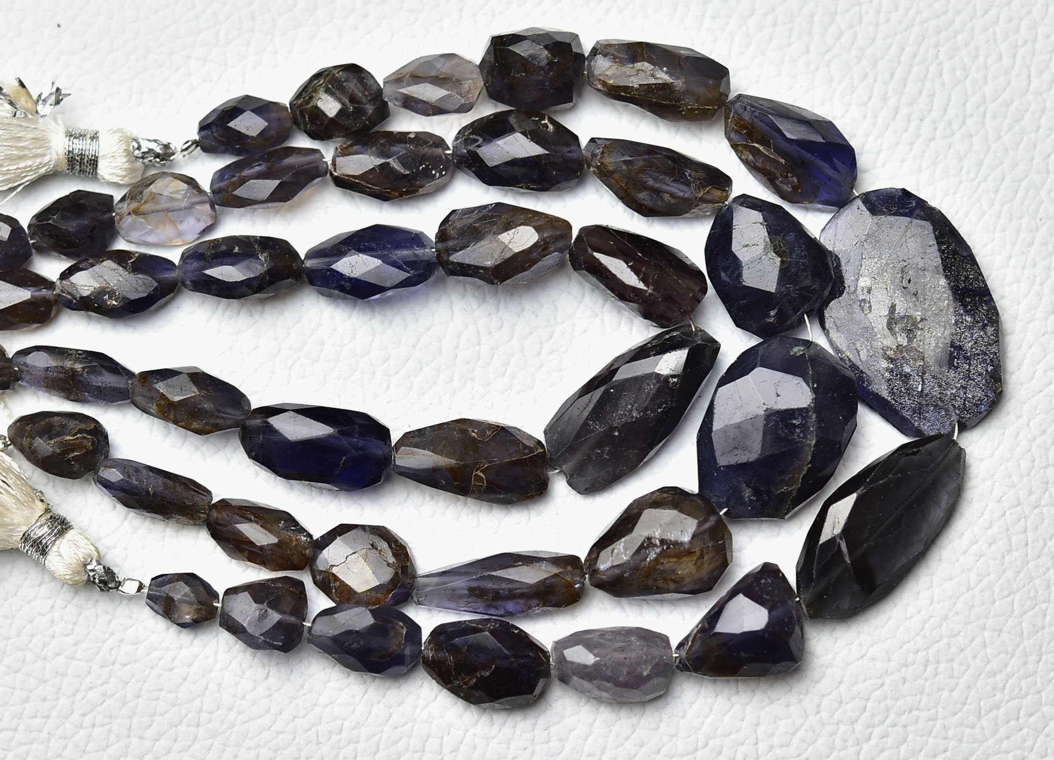 Natural Iolite Nuggets Beads 8x10mm To 18x27mm Natural Shape Nugget Faceted Gemstone Nugget Rare Iolite Beads Jewelry 7.5 Inch Strand No6534