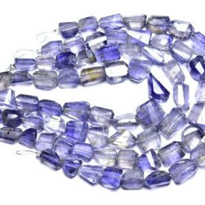 Iolite Nuggets Beads - 8 Inches - Natural Amazing Beautiful Faceted Iolite Nuggets- Size Is 7x9 - 10x15 Mm #2736