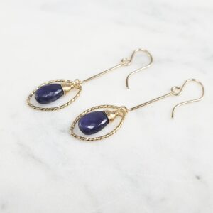Iolite Earrings, Boho Earrings, Minimalist Earrings, Dainty Earrings, Gifts For Her, Statement Earrings, Dangle Earrings, Gemstone Earrings