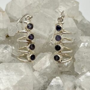 Iolite Corkscrew Earrings