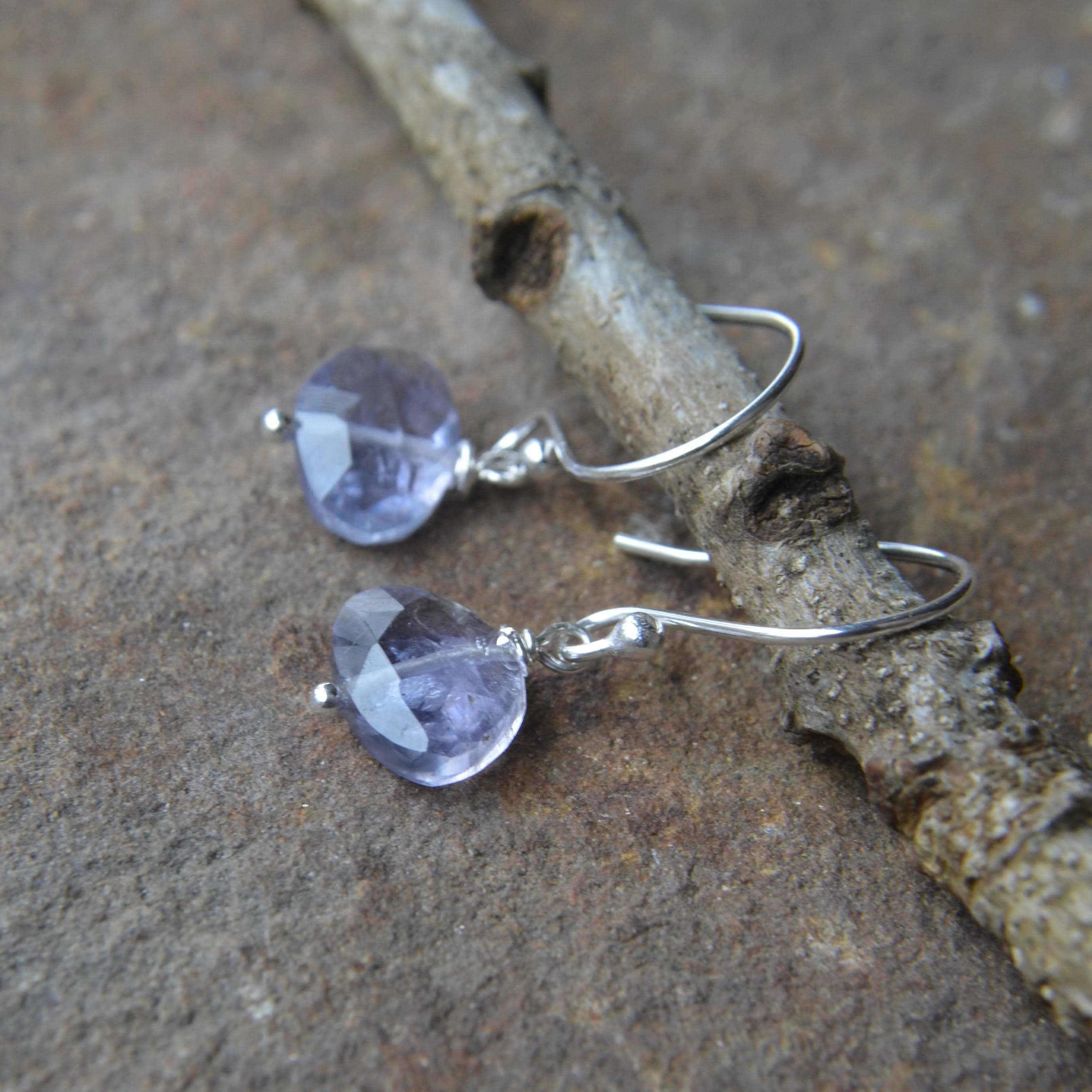 Iolite Dangle Earrings Sterling Silver Iolite Dangle Earrings Sterling Silver