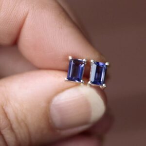 Periwinkle - Beautiful Natural Iolite Sterling Silver Earrings
