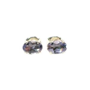 Iolite Earrings Sacred Gemstone, Antique Gemstone 19th Century Iolite Gemstone, Medieval Amulet Mother Goddess Shaman Mystic Amulet #25077