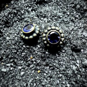 Iolite Earrings, Studs, Gift For Her