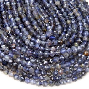 3MM Natural Iolite Gemstone Grade AA Micro Faceted Round Beads 15.5 inch Full Strand BULK LOT 1,2,6,12 and 50 (80009418-P31) 3MM Natural Iolite Gemstone Grade AA Micro Faceted Round Beads 15.5 inch Full Strand BULK LOT 1,2,6,12 and 50 (80009418-P31)