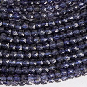 4MM Deep Blue Iolite Beads Faceted Cube Genuine Natural Gemstone Loose Beads 15"/7.5" Bulk Lot Options (111750) 4MM Deep Blue Iolite Beads Faceted Cube Genuine Natural Gemstone Loose Beads 15"/7.5" Bulk Lot Options (111750)