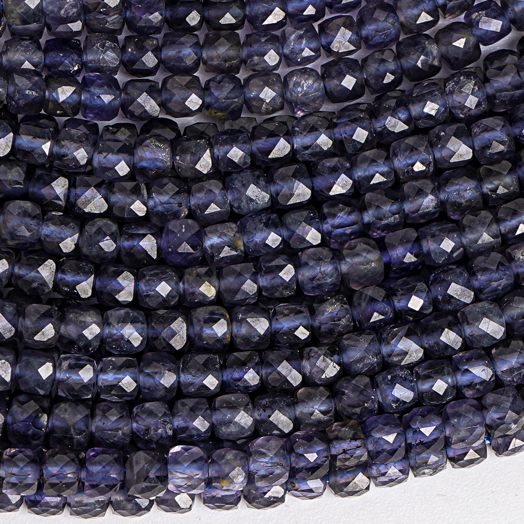 4mm Deep Blue Iolite Beads Faceted Cube Genuine Natural Gemstone Loose Beads 15"/7.5" Bulk Lot Options (111750) 4mm Deep Blue Iolite Beads Faceted Cube Genuine Natural Gemstone Loose Beads 15"/7.5" Bulk Lot Options (111750)