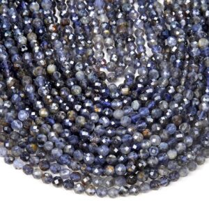 4MM Natural Iolite Gemstone Grade A Micro Faceted Round Beads 15.5 inch Full Strand BULK LOT 1,2,6,12 and 50 (80009431-P32) 4MM Natural Iolite Gemstone Grade A Micro Faceted Round Beads 15.5 inch Full Strand BULK LOT 1,2,6,12 and 50 (80009431-P32)