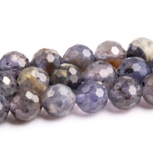 6MM Gray Purple Iolite Beads Grade A Genuine Natural Gemstone Micro Faceted Round Loose Beads 15.5" / 7.5" Bulk Lot Options (118941) 6MM Gray Purple Iolite Beads Grade A Genuine Natural Gemstone Micro Faceted Round Loose Beads 15.5" / 7.5" Bulk Lot Options (118941)