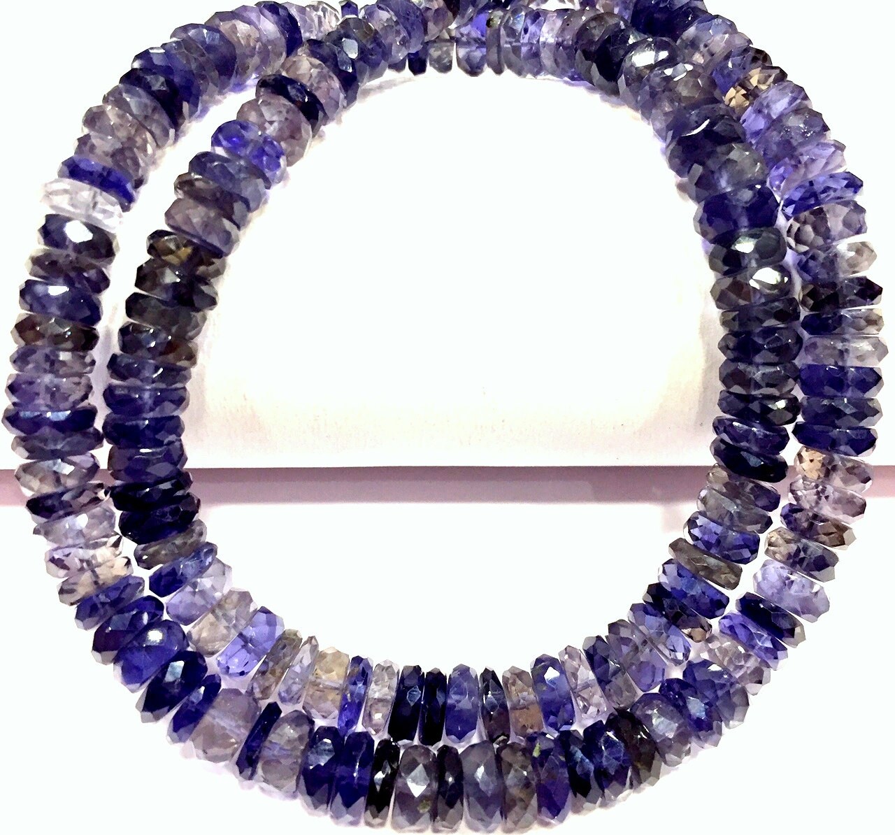 Aaa Quality~natural Iolite Faceted Tyre Beads Iolite Gemstone Beads Great Luster Iolite Beads Iolite Flat Rondelle Beads Iolite Strand Beads