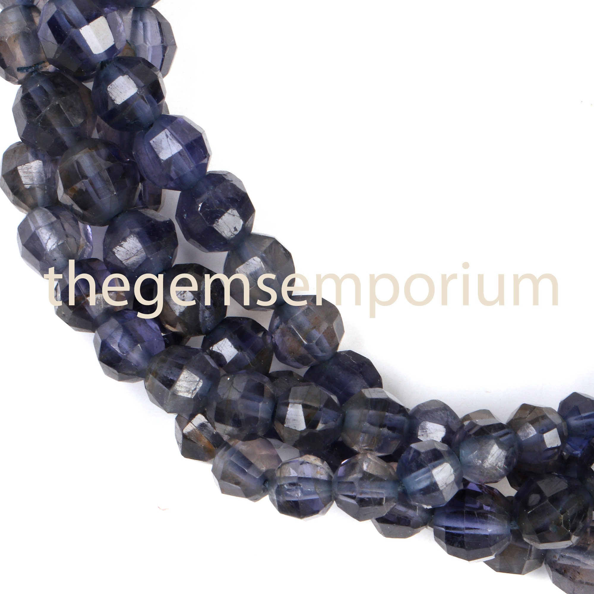Aaa Iolite Faceted Rondelle Beads, 4-6mm, 42cm Strand