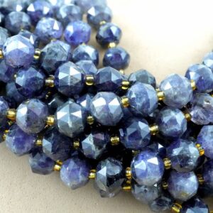 Iolite Beads (Rondelle)(Triangle-Faceted)(10x8mm)(15.5"Strand) Iolite Beads (Rondelle)(Triangle-Faceted)(10x8mm)(15.5"Strand)