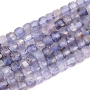 Genuine Natural Purple Blue Iolite Loose Beads Sri Lanka Beveled Edge Faceted Cube Shape 2mm Genuine Natural Purple Blue Iolite Loose Beads Sri Lanka Beveled Edge Faceted Cube Shape 2mm