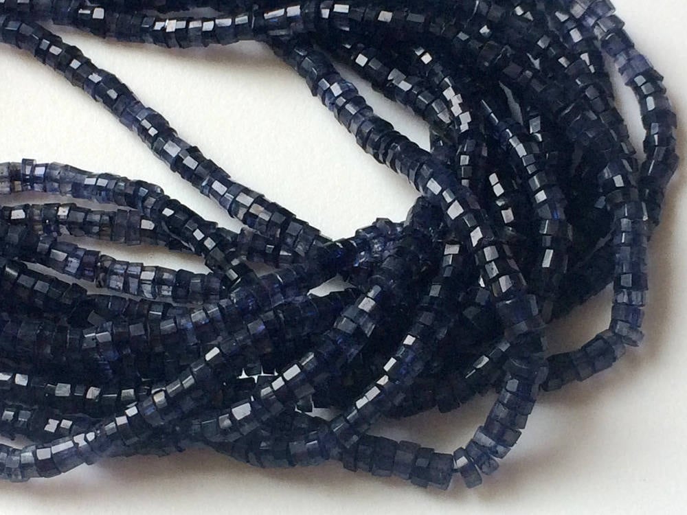 5mm Iolite Faceted Spacer Beads, Natural Iolite Tyre Beads, Iolite Beads, Iolite For Necklace, Iolite Beads (6in To 13in Options) - Apa31 5mm Iolite Faceted Spacer Beads, Natural Iolite Tyre Beads, Iolite Beads, Iolite For Necklace, Iolite Beads (6in To 13in Options) - Apa31