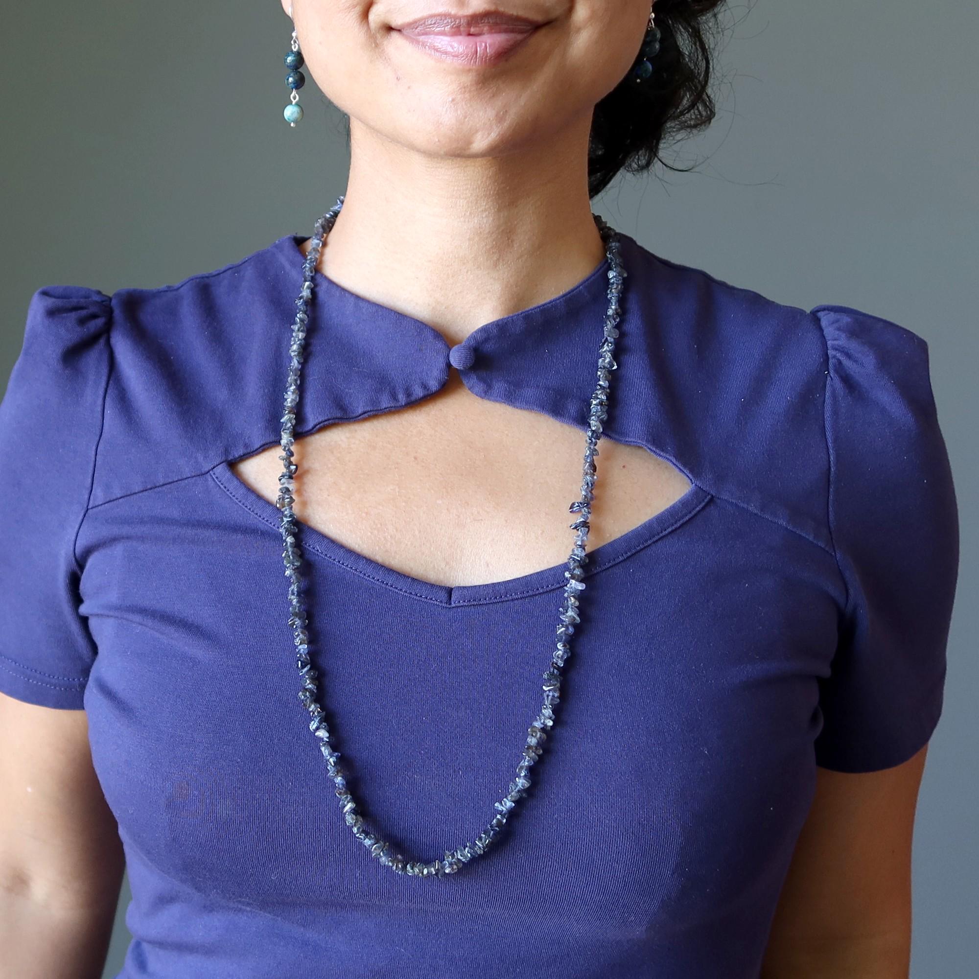 Iolite Necklace Beaded Blue Indigo Visions Of Freedom Iolite Necklace Beaded Blue Indigo Visions Of Freedom