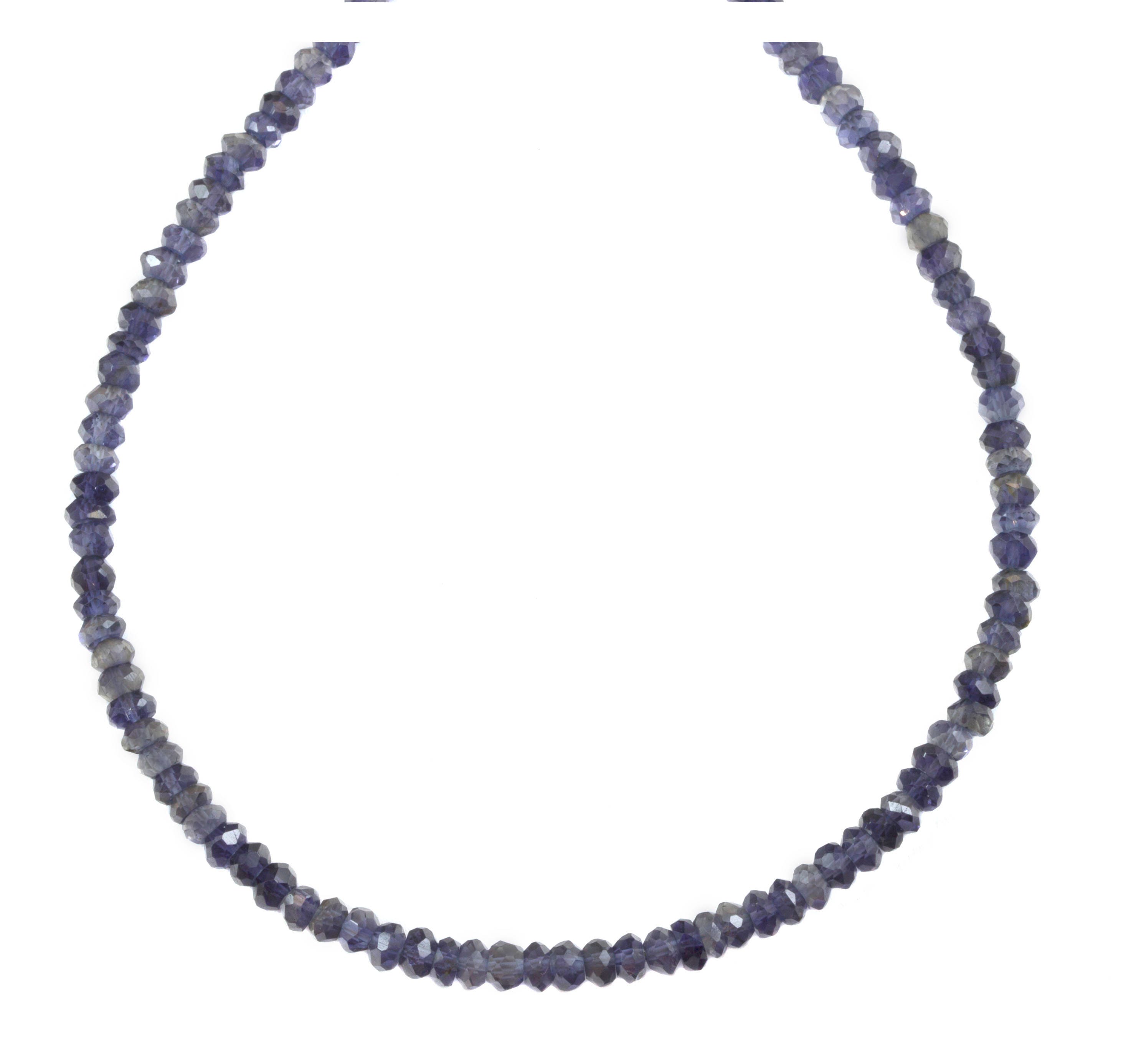Blue Iolite Necklace 14k Gold Filled Or Sterling Silver 18 19 Inch Chain Faceted Natural Earthy Gemstones Solid Strand 4mm Blue Gray Blue Iolite Necklace 14k Gold Filled Or Sterling Silver 18 19 Inch Chain Faceted Natural Earthy Gemstones Solid Strand 4mm Blue Gray