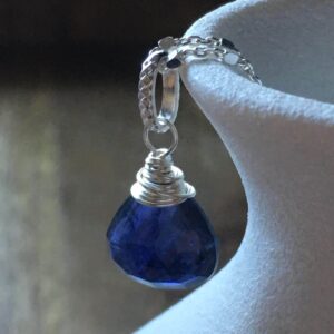 Iolite gemstone necklace