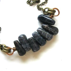 Iolite Gemstone Necklace Jewelry Made In Usa