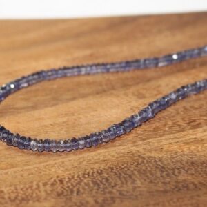 Iolite Necklace, Iolite Jewelry, Hill Tribe Beads, Shaded, Beads, Gemstone Jewelry
