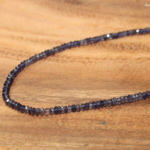 Iolite Necklace, Iolite Jewelry Sterling Silver, Shaded, Beads, Gemstone Jewelry