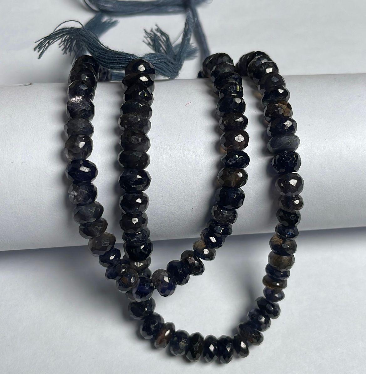 Natural Iolite Faceted Rondelle Shape Gemstone Beads, 6-7 Mm Graduation Beads Strand 7.5 Inches Gemstone For Necklace Making, Wholesale Bead Natural Iolite Faceted Rondelle Shape Gemstone Beads, 6-7 Mm Graduation Beads Strand 7.5 Inches Gemstone For Necklace Making, Wholesale Bead