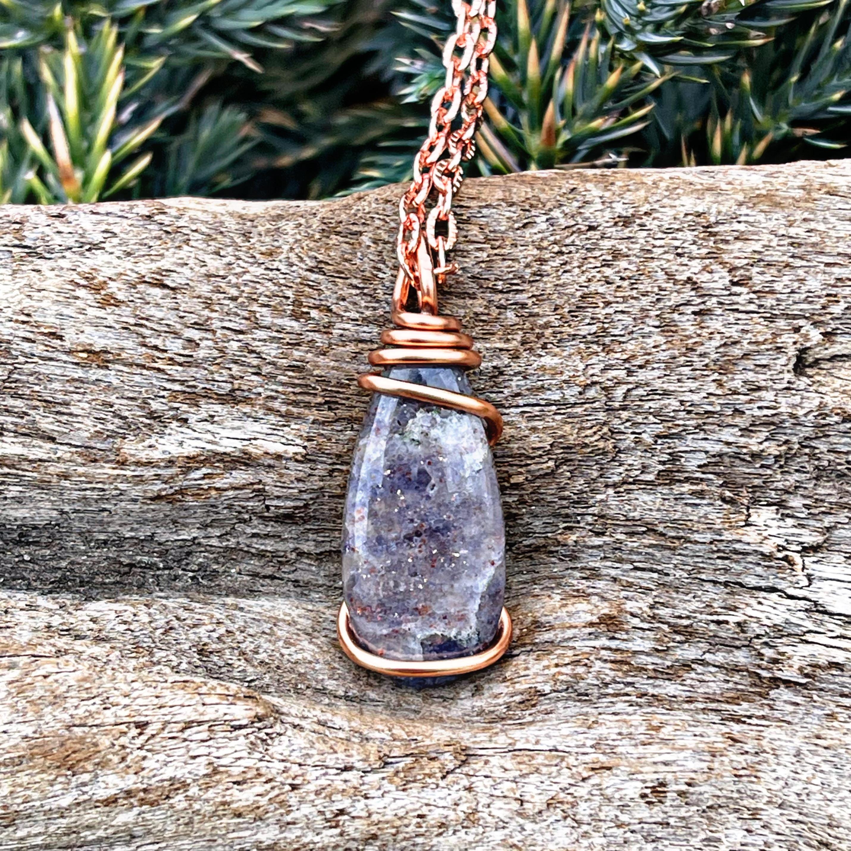 Iolite Necklace, Stone Jewelry For Women Iolite Necklace, Stone Jewelry For Women