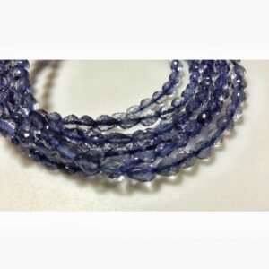 4mm Approx., Iolite Faceted Tear Drops, Iolite Drop Beads, Iolite Straight Drilled Drop Beads For Jewelry (25pcs To 50pcs Options)
