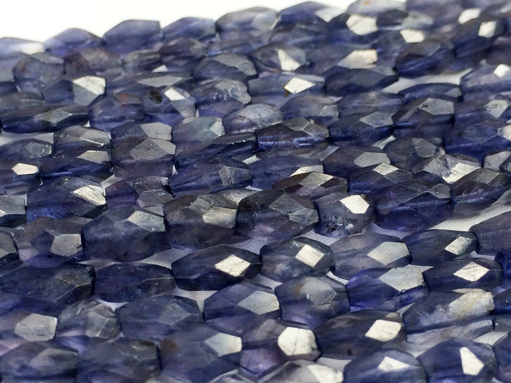 8-10mm Iolite Faceted Bicone Beads, Iolite Faceted Drum Beads, 13 In Iolite Gemstone Beads For Jewelry (/1st To 5st Options) 8-10mm Iolite Faceted Bicone Beads, Iolite Faceted Drum Beads, 13 In Iolite Gemstone Beads For Jewelry (/1st To 5st Options)