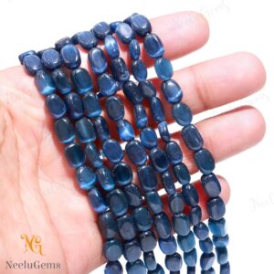 Aaa+ Blue Iolite Smooth Oval Beads,natural Iolite Monalisa Plain Oval Beads,12" Briolettes Gemstone Beads For Handmade Jewelry