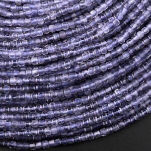 AAA Natural Iolite Gemstone Faceted 2mm 3mm Cube Beads 15.5" Strand AAA Natural Iolite Gemstone Faceted 2mm 3mm Cube Beads 15.5" Strand